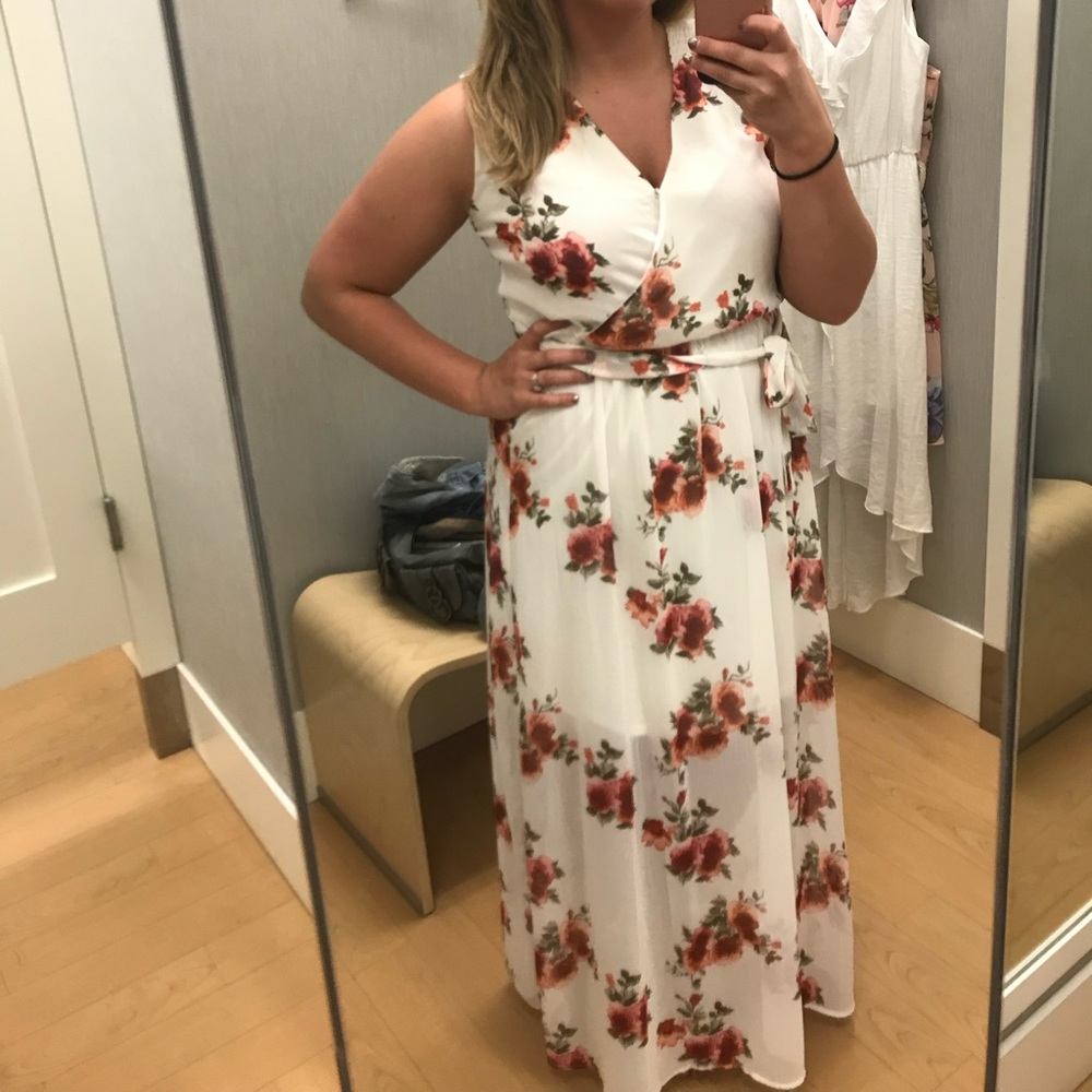 White floral dress